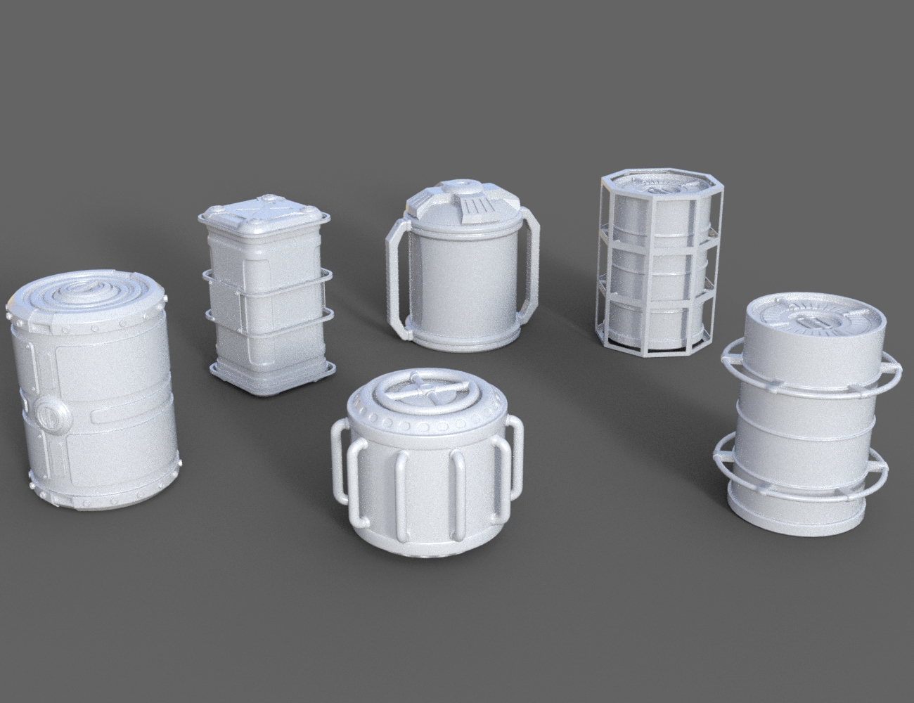 Sci-Fi Barrels by: AcharyaPolina, 3D Models by Daz 3D