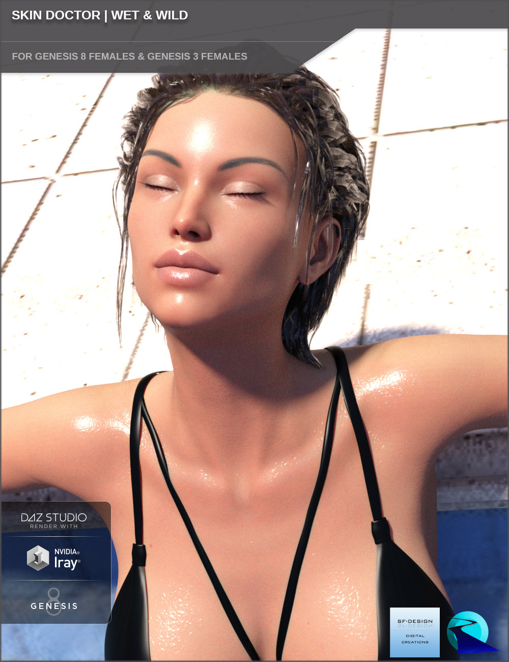 Skin Doctor - Wet & Wild for Genesis 8 and 3 Female(s) by: SF-DesignRiverSoft Art, 3D Models by Daz 3D