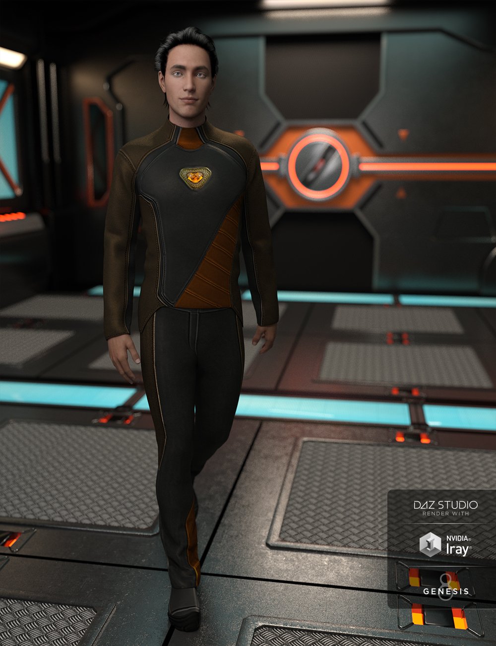 Space Explorer Uniform for Genesis 8 Male(s) by: Cichy3DShox-Design, 3D Models by Daz 3D