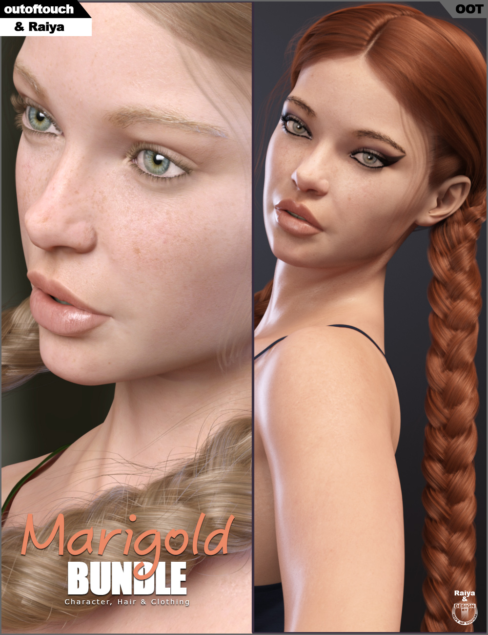 Marigold Bundle by: Raiyaoutoftouch, 3D Models by Daz 3D