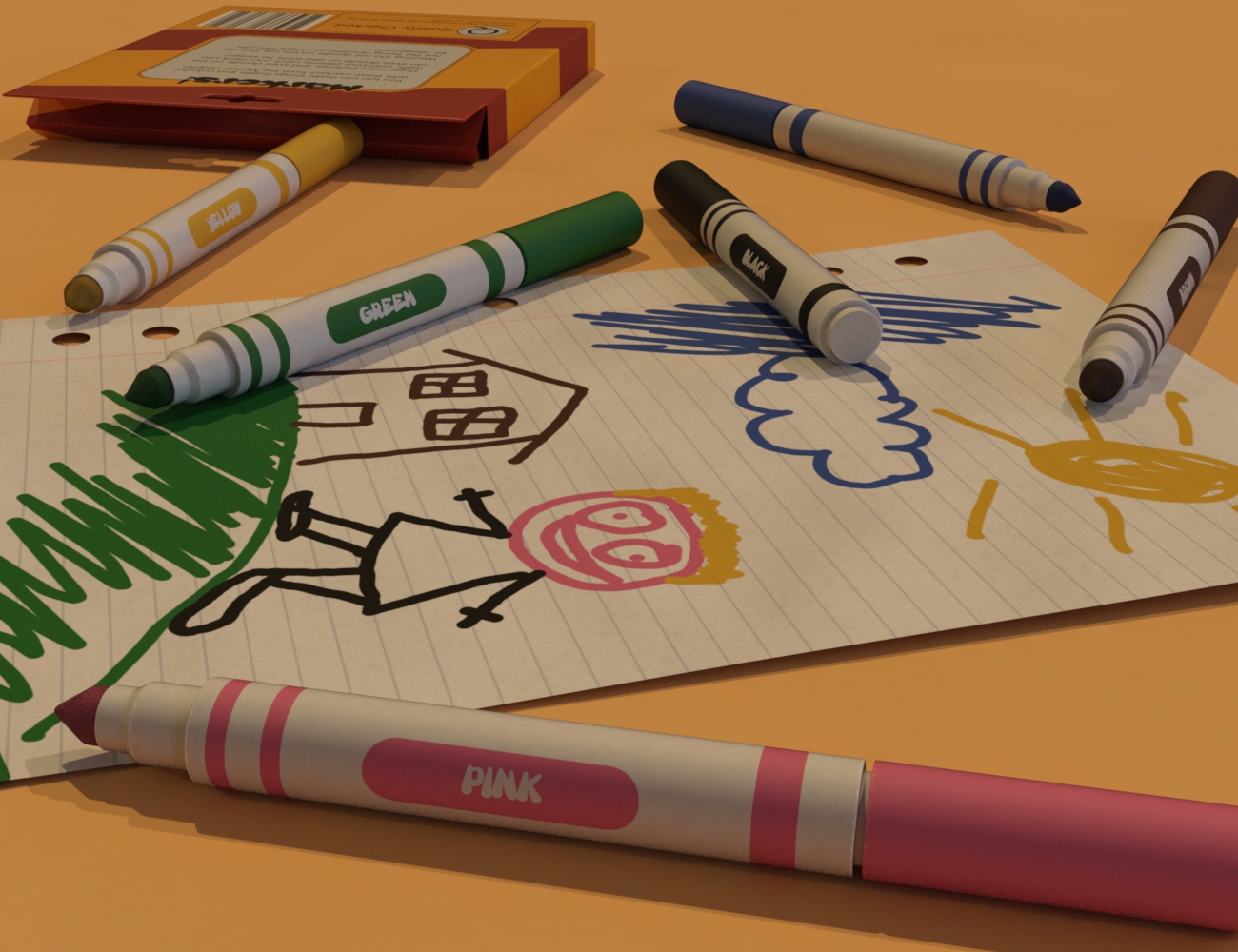 Pens and Markers Pens and Markers by: Valandar, 3D Models by Daz 3D