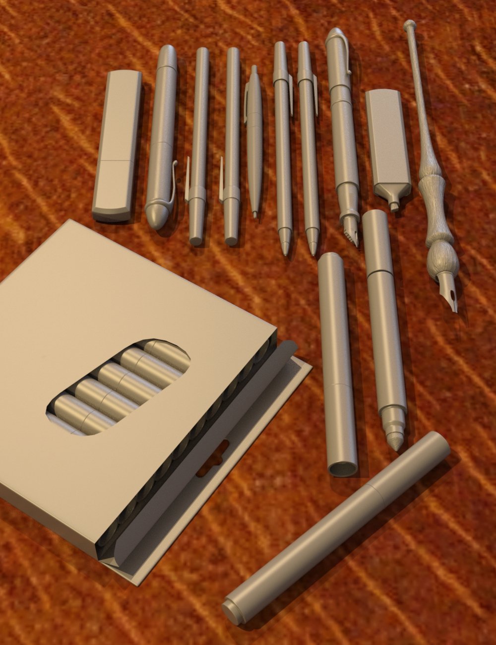 Pens and Markers by: Valandar, 3D Models by Daz 3D