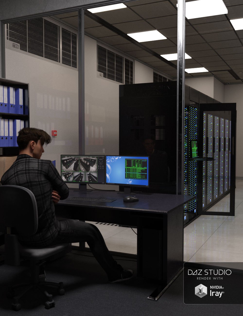 Server Room and Administrator Office | Daz