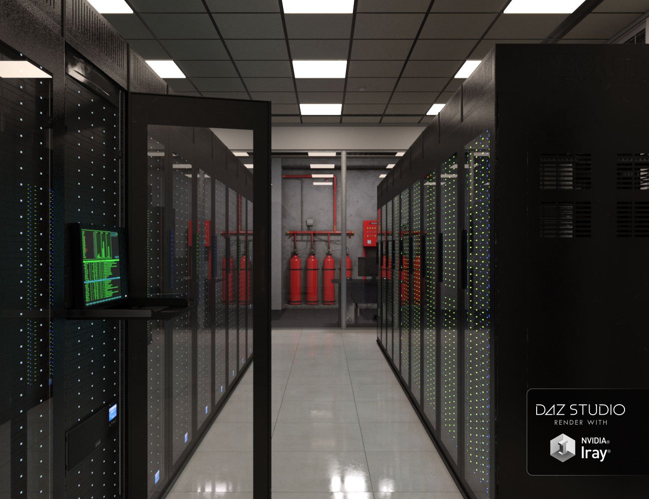 Server Room and Administrator Office Server Room and Administrator Office by: ile-avalon, 3D Models by Daz 3D