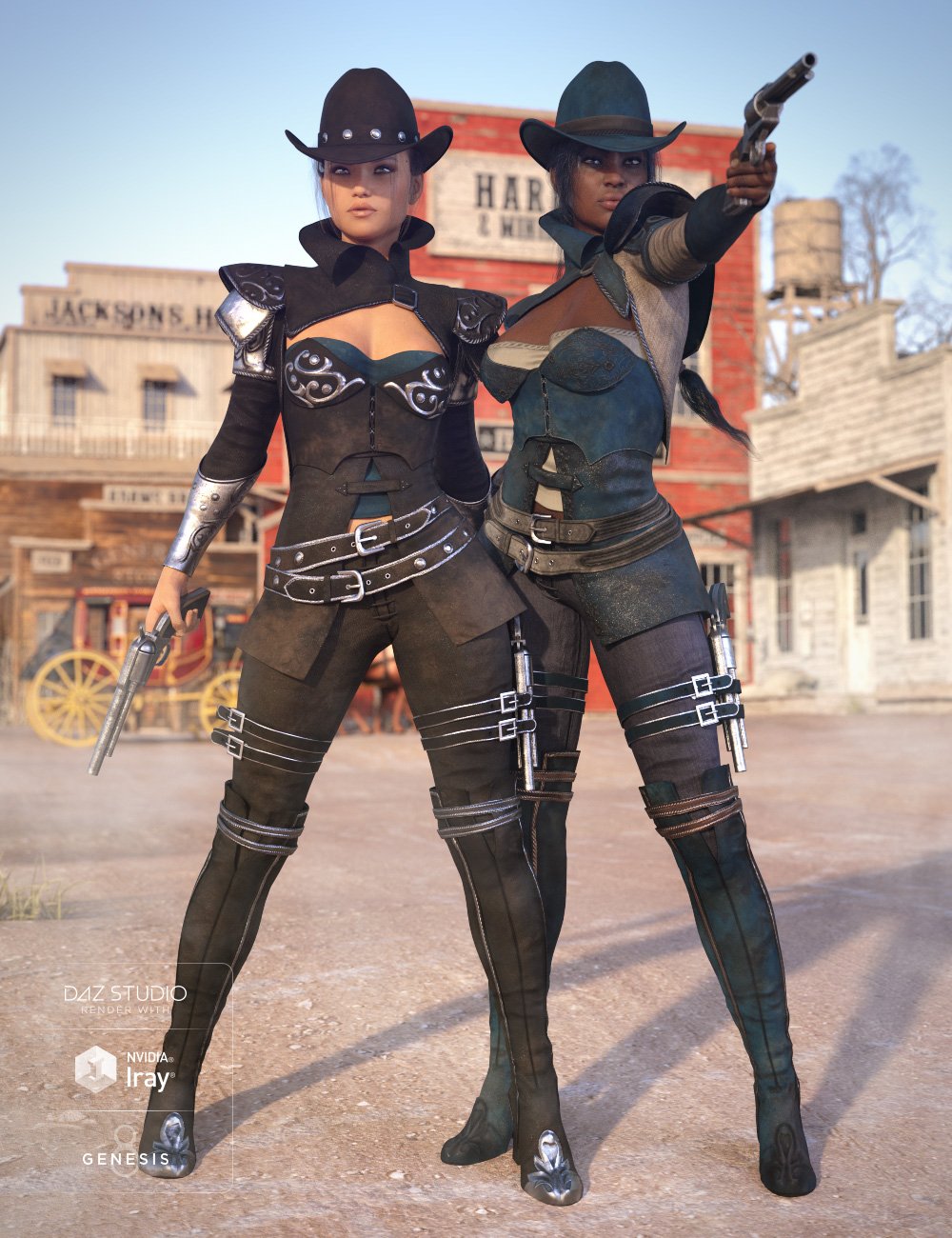 Bounty Hunter Outfit Textures by: Luthbellina, 3D Models by Daz 3D