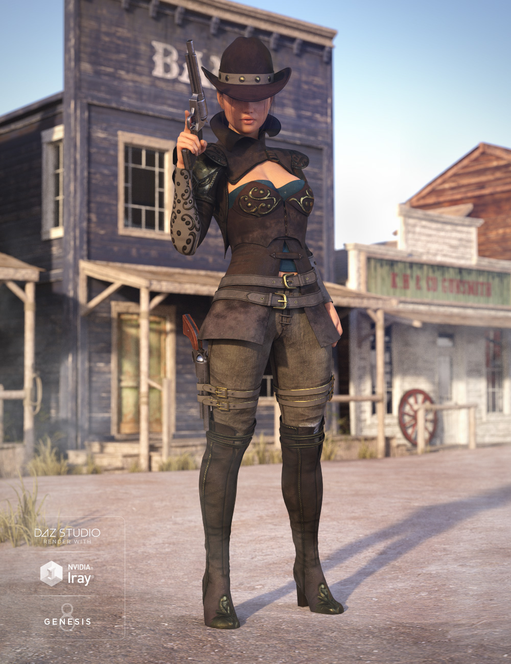 Bounty Hunter Outfit Textures by: , 3D Models by Daz 3D