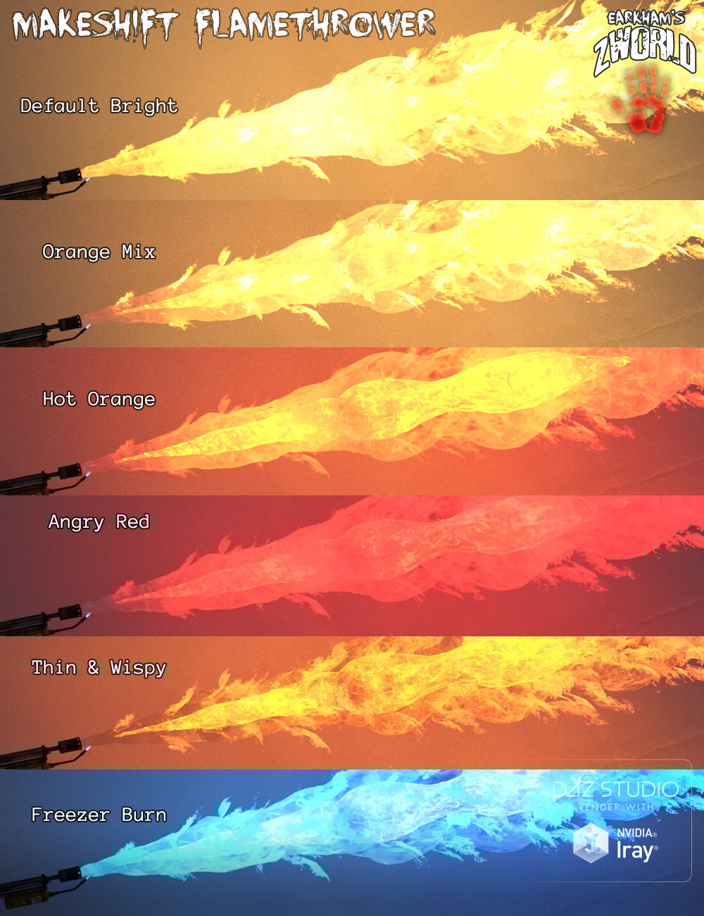 EArkham's ZWorld Makeshift Flamethrower EArkham's ZWorld Makeshift Flamethrower by: E-Arkham, 3D Models by Daz 3D