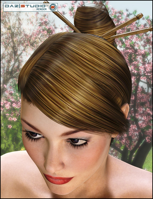 Natsumy Hair for V4 by: LesthatVal3dart, 3D Models by Daz 3D