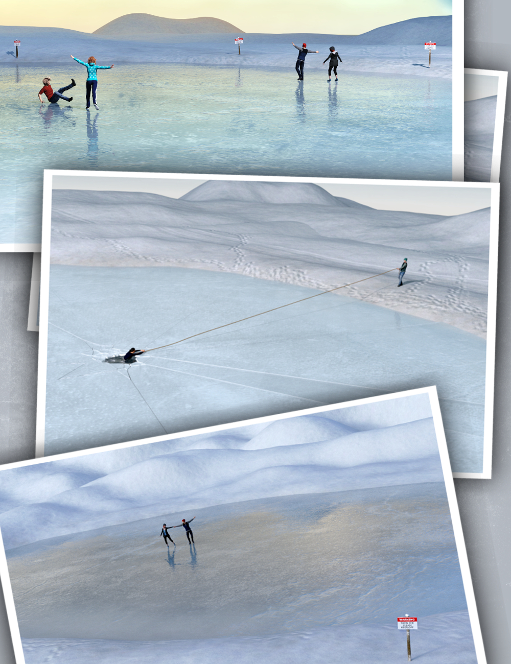 Winter Lake: Frozen and Broken Ice by: Inkara, 3D Models by Daz 3D