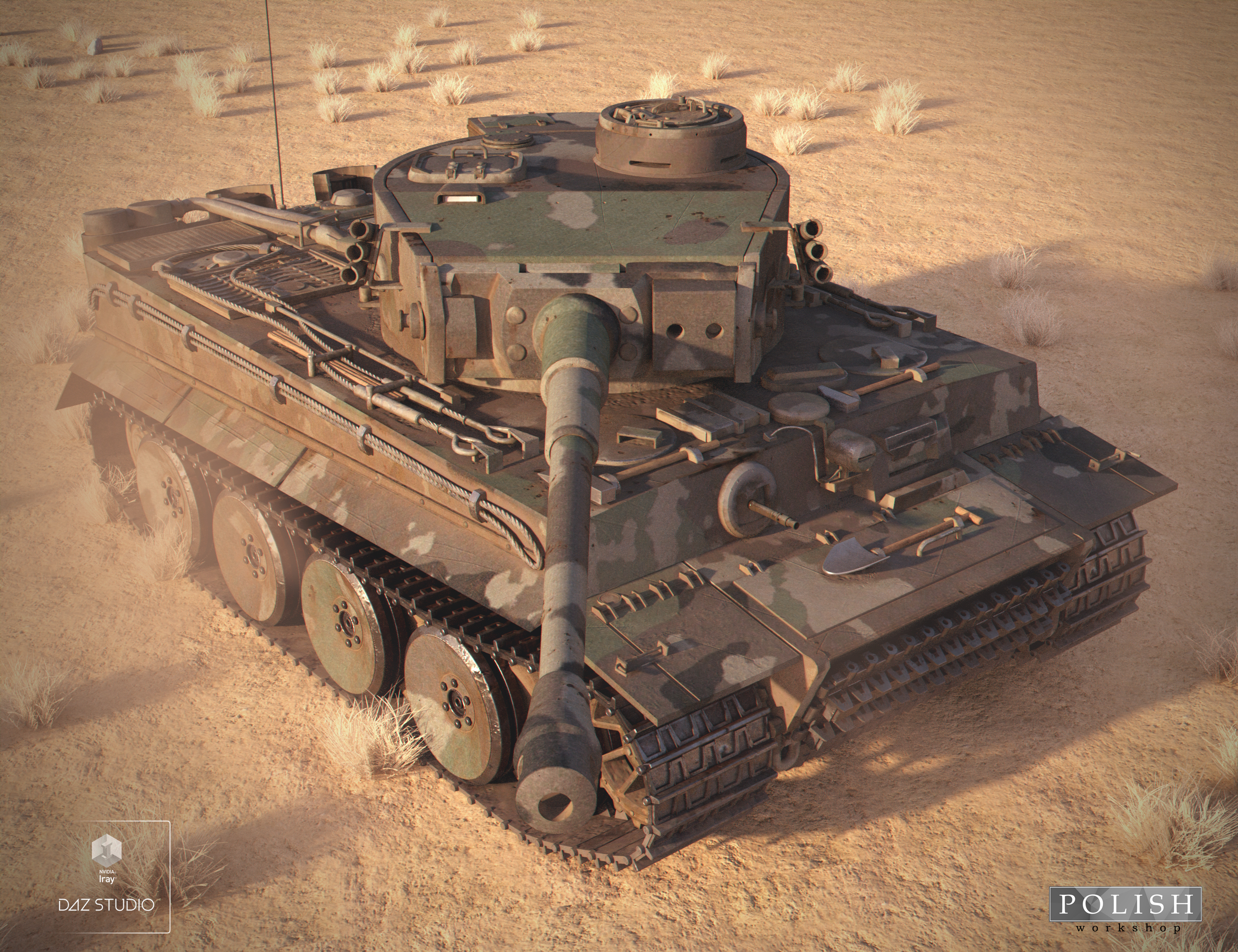 WW II German Tank by: Polish, 3D Models by Daz 3D