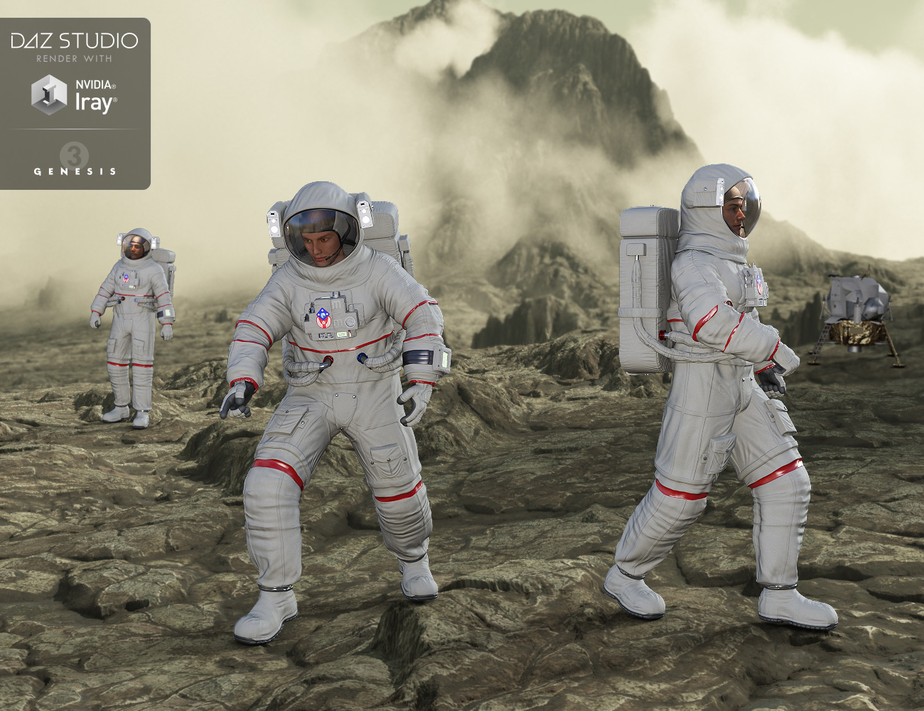 Astronaut for Genesis 3 Male(s) Astronaut for Genesis 3 Male(s) by: midnight_stories, 3D Models by Daz 3D