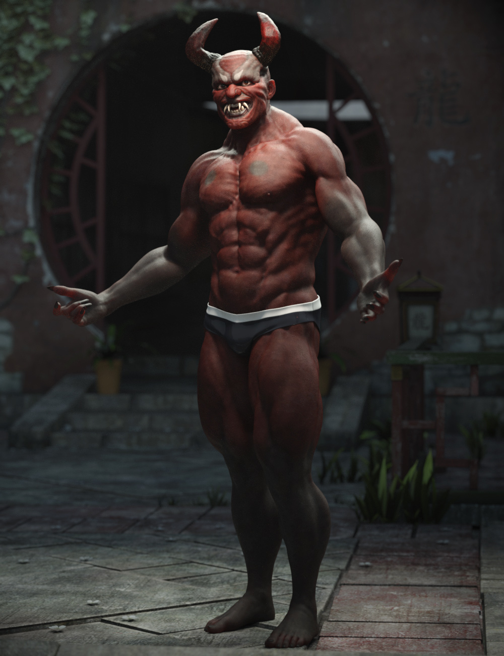 Oni Demon for Genesis 8 Male(s) by: RawArt, 3D Models by Daz 3D