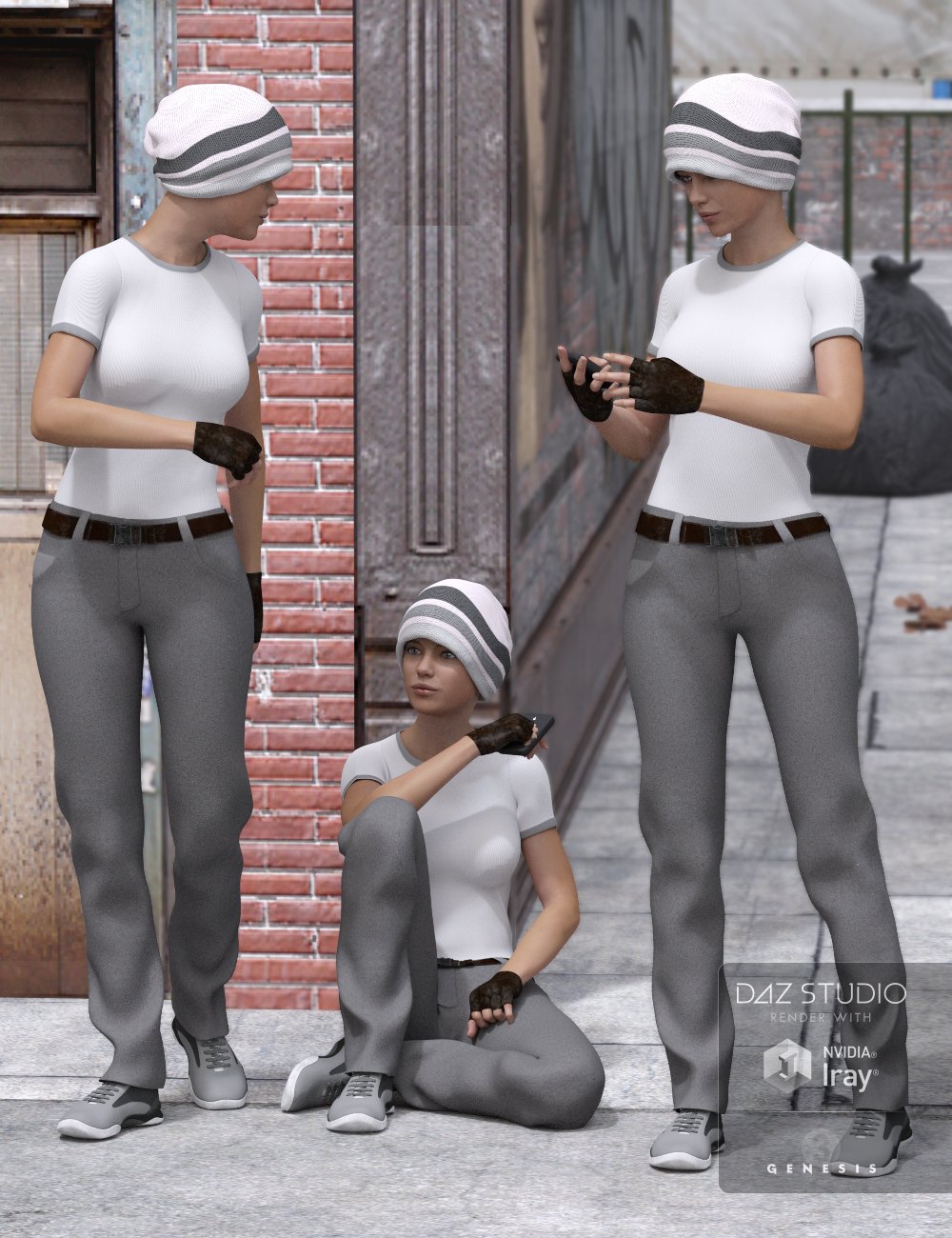 City Dweller Poses by: Three Wishes, 3D Models by Daz 3D