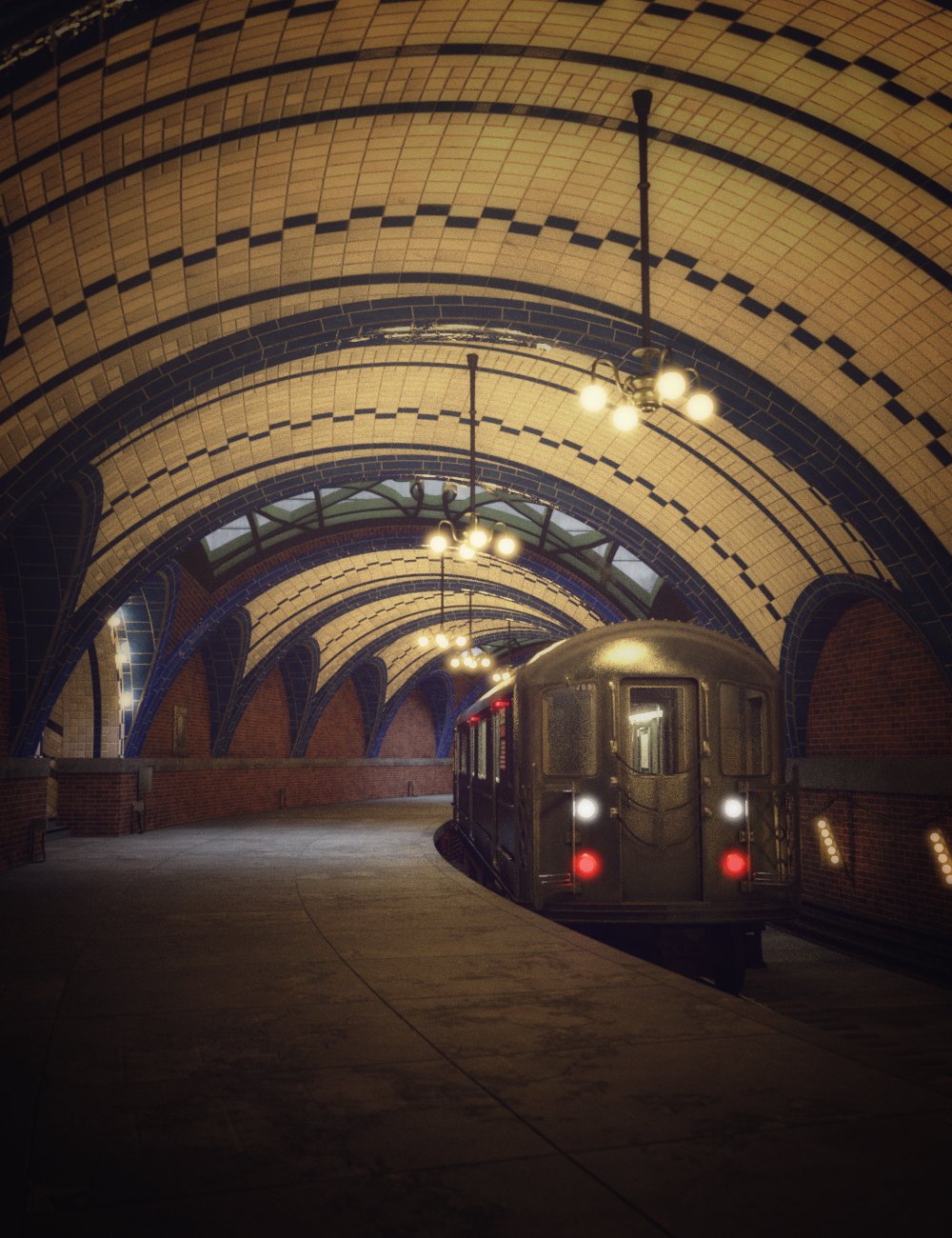 Historic Subway Station by: Mely3D, 3D Models by Daz 3D