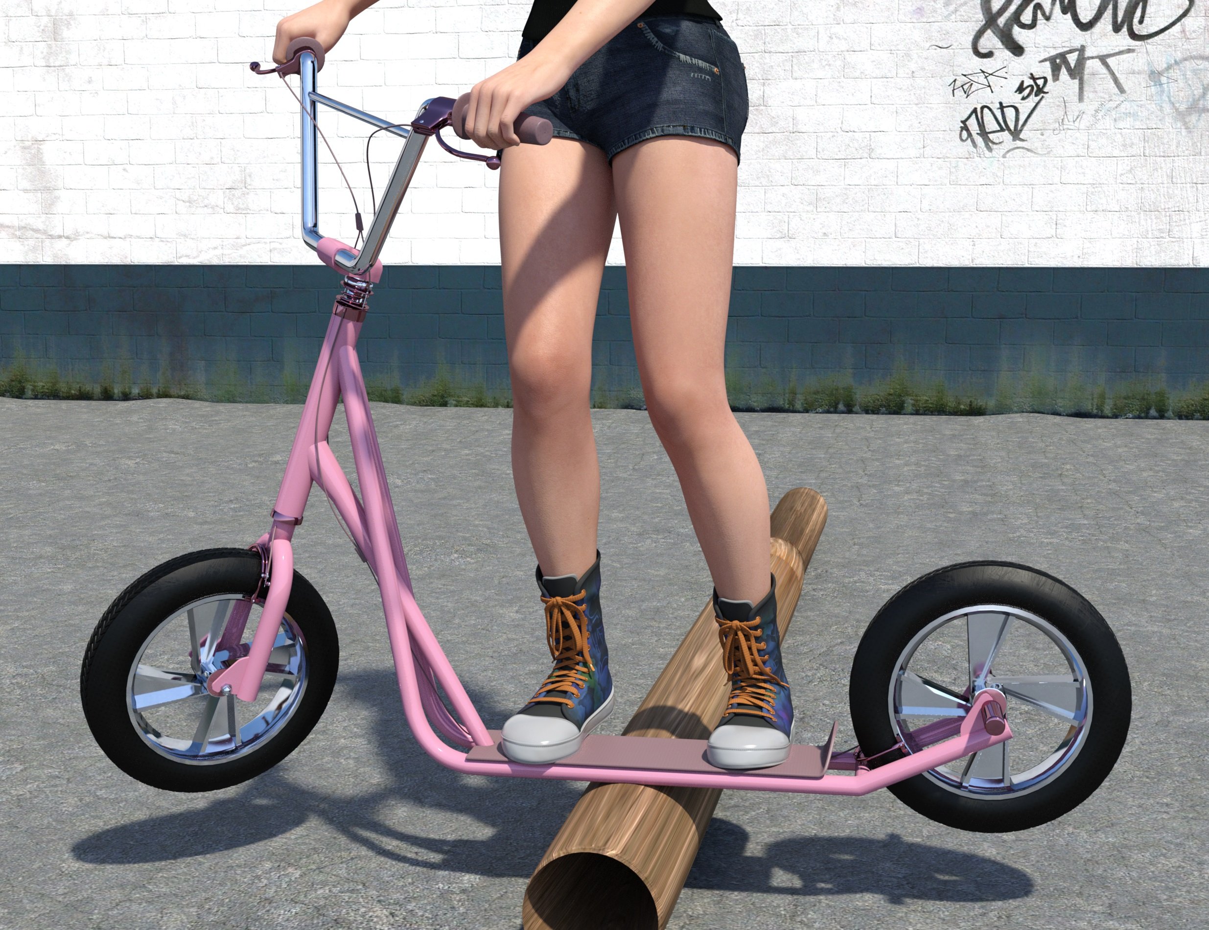 Kick Scooter Kick Scooter by: 3D Modeler, 3D Models by Daz 3D