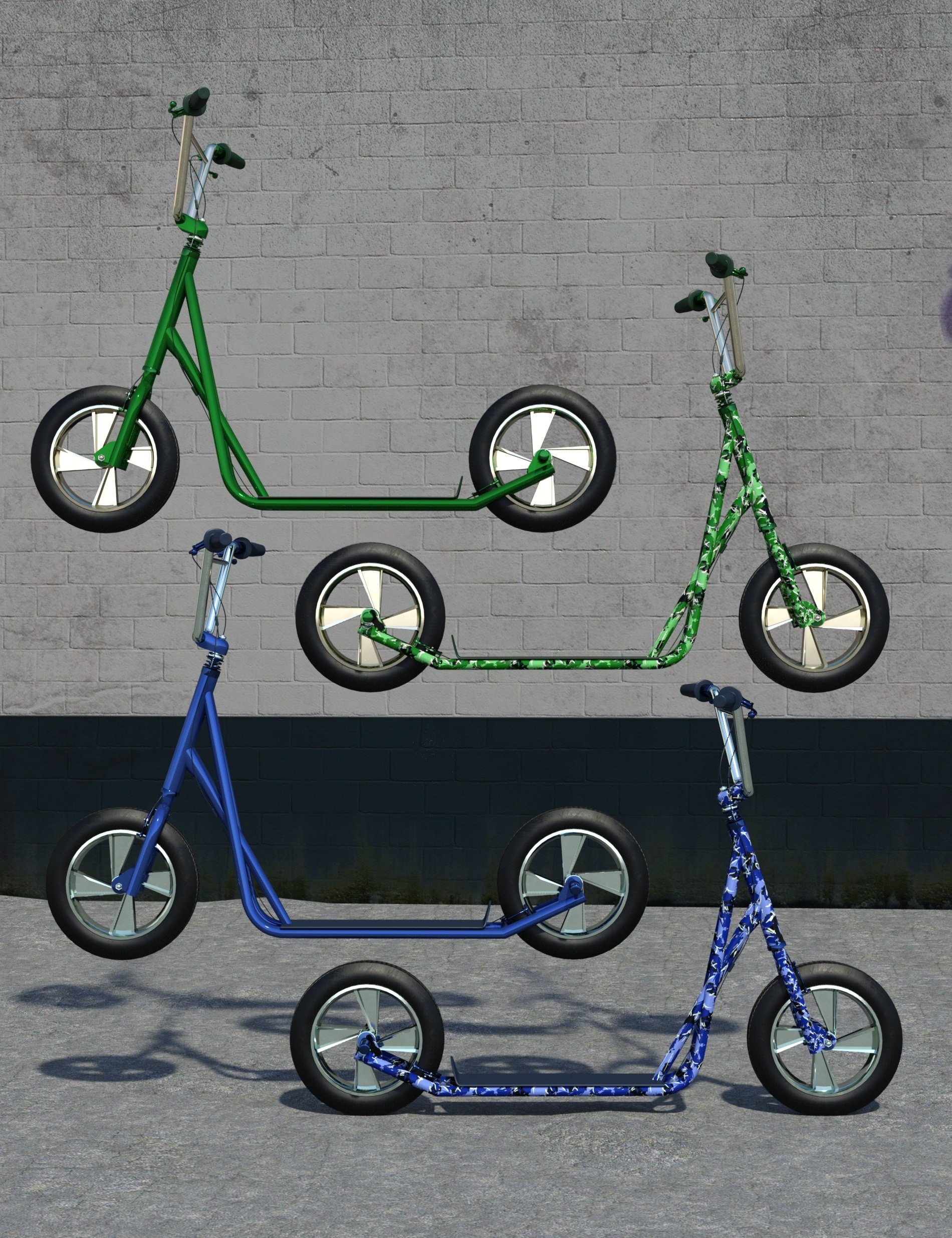 Kick Scooter Kick Scooter by: 3D Modeler, 3D Models by Daz 3D