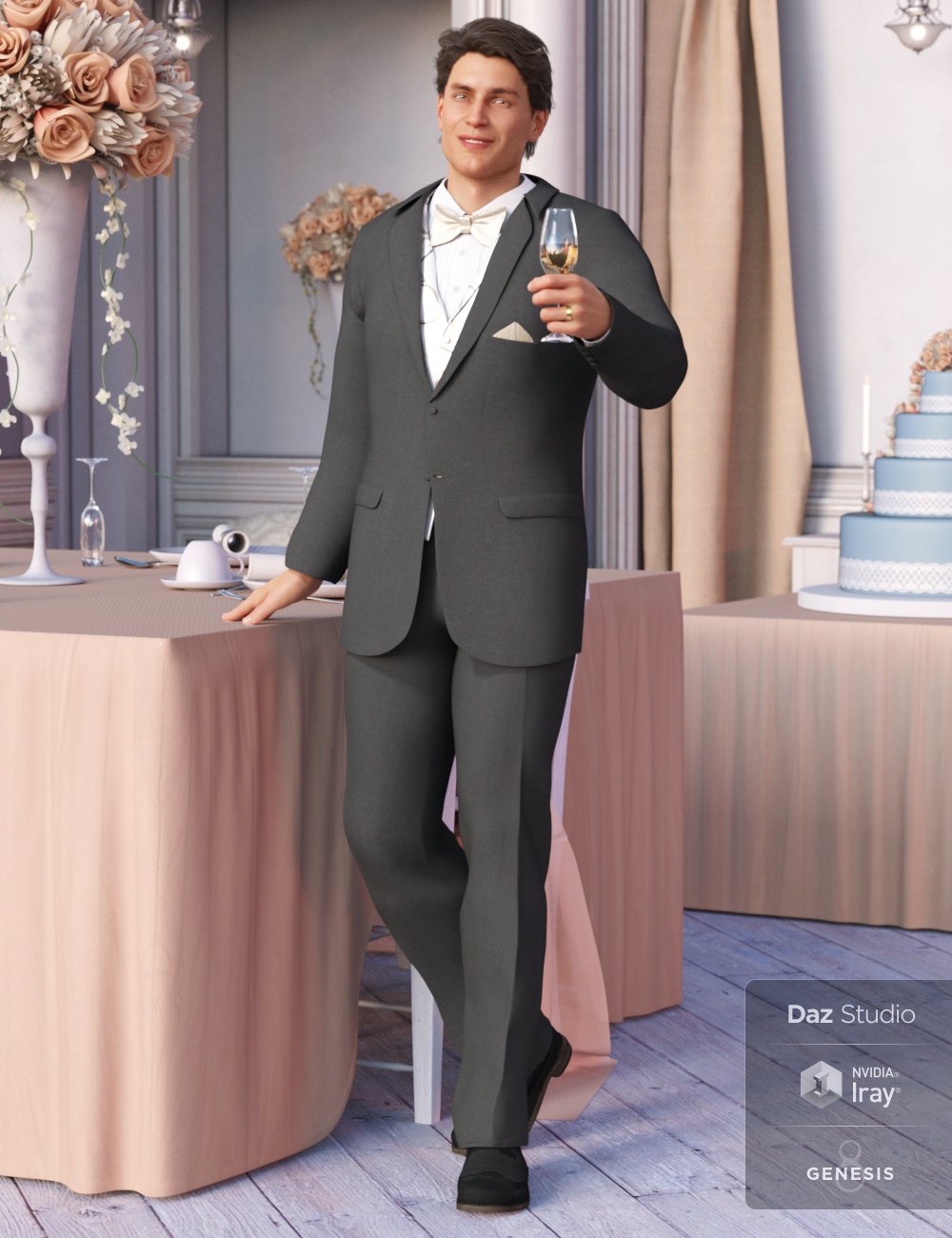 The Groom Outfit for Genesis 8 Male(s) by: Barbara BrundonDirtyFairyUmblefugly, 3D Models by Daz 3D