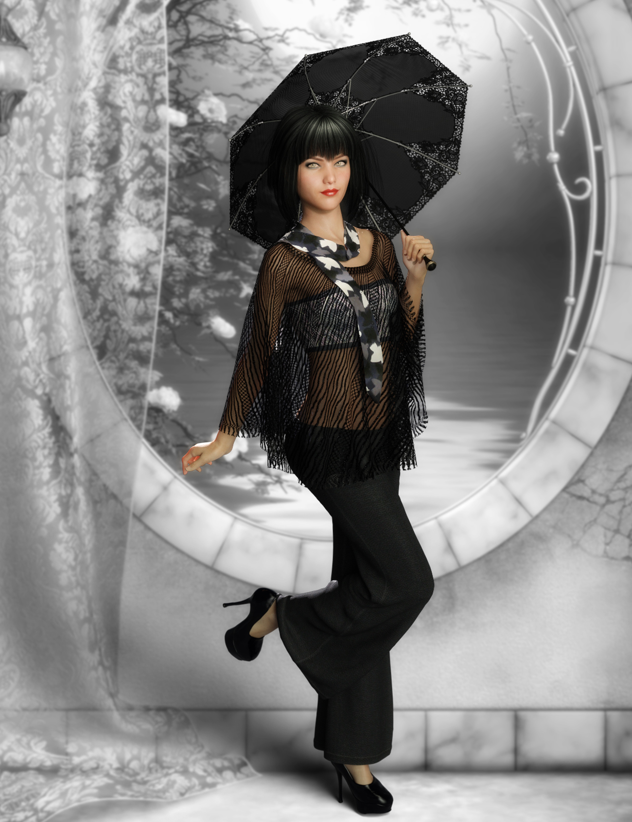 dForce Soulful Outfit for Genesis 8 Female by: AmaranthPixelTizzyFit, 3D Models by Daz 3D