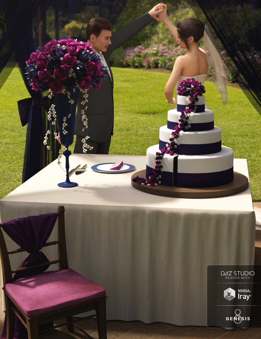 Wedding Prop Set Textures by: DirtyFairy, 3D Models by Daz 3D