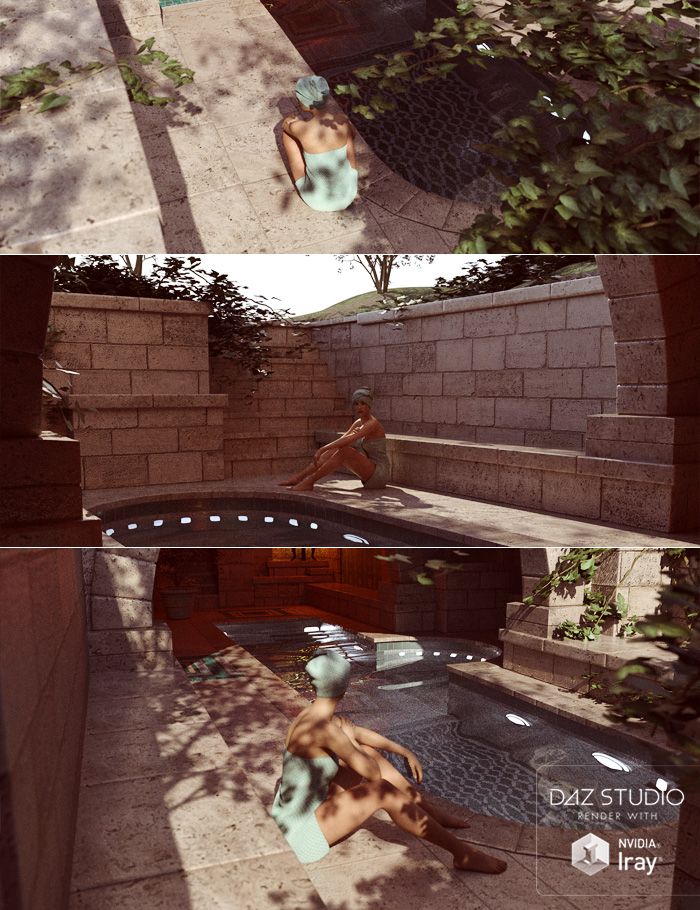 Tranquil Private Pool by: ForbiddenWhispersDavid Brinnen, 3D Models by Daz 3D