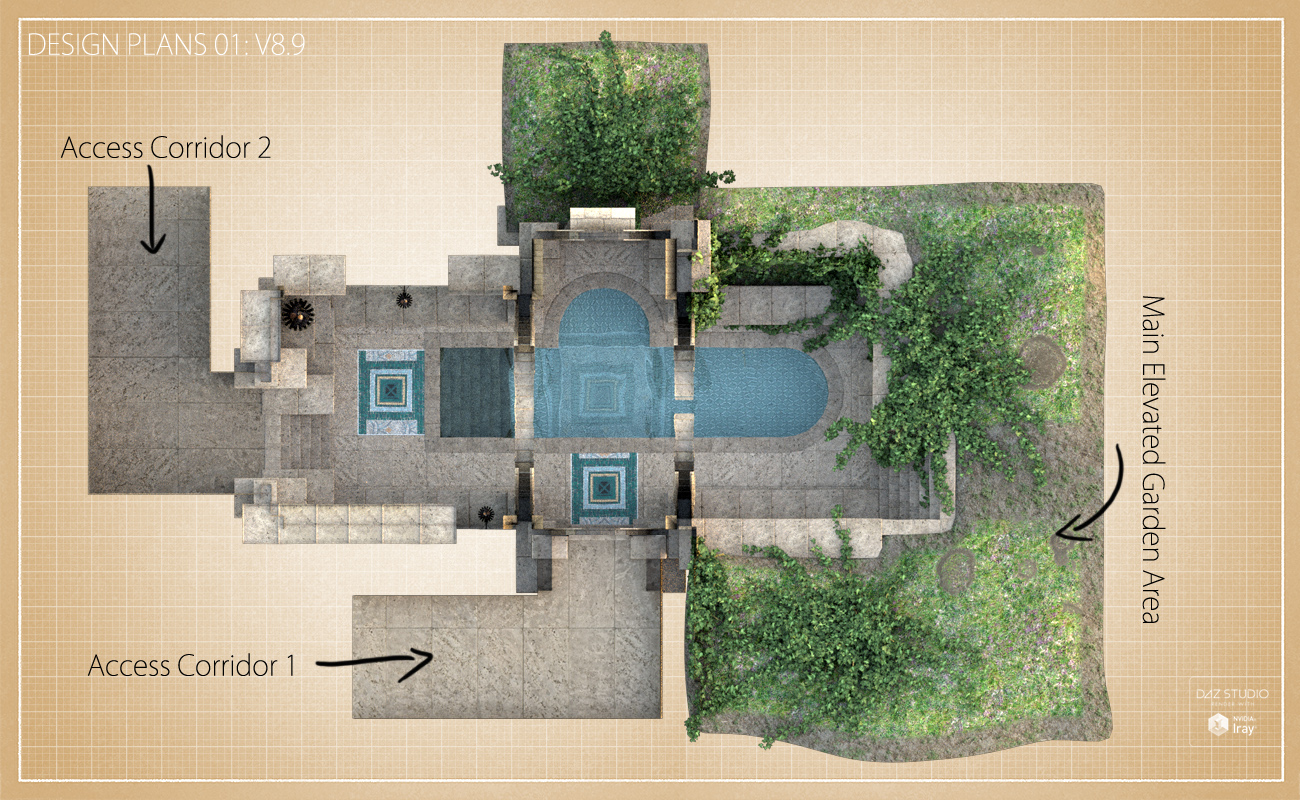 Tranquil Private Pool by: ForbiddenWhispersDavid Brinnen, 3D Models by Daz 3D