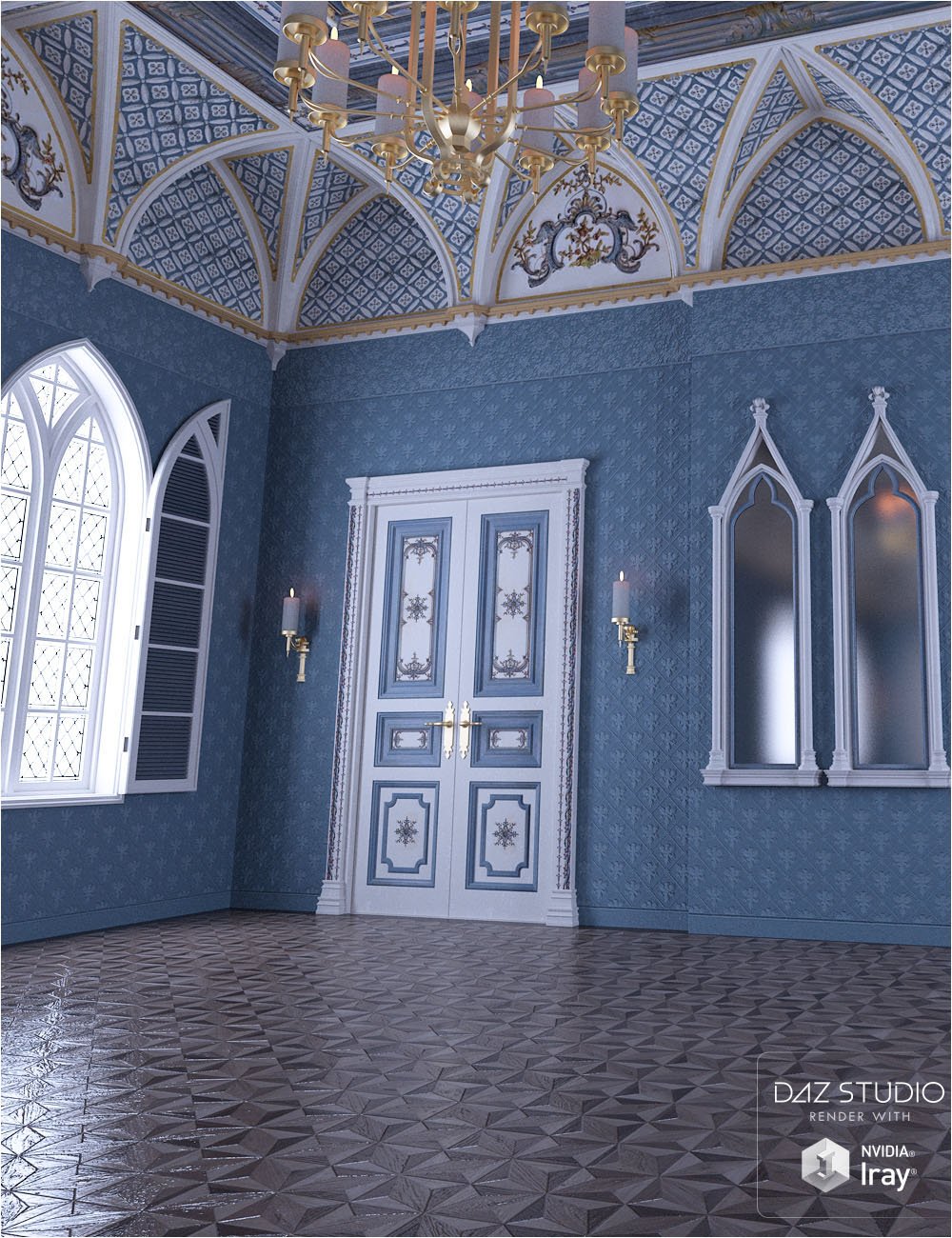 Pastel Brocade for Rosemill Moor by: ForbiddenWhispers, 3D Models by Daz 3D