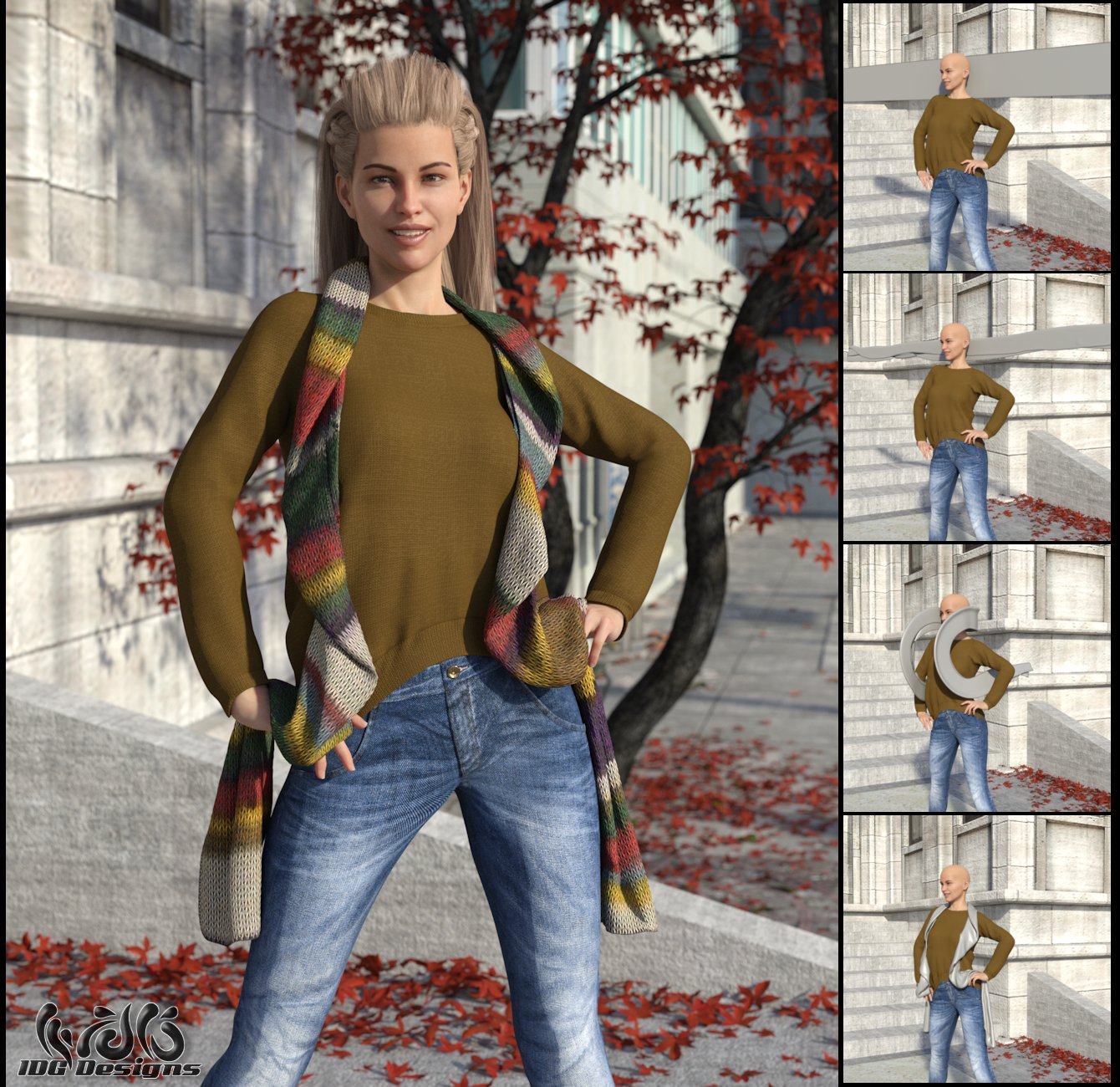 IDG dForce Dynamics - Scarves and Shawls IDG dForce Dynamics - Scarves and Shawls by: IDG DesignsDestinysGardenInaneGlory, 3D Models by Daz 3D