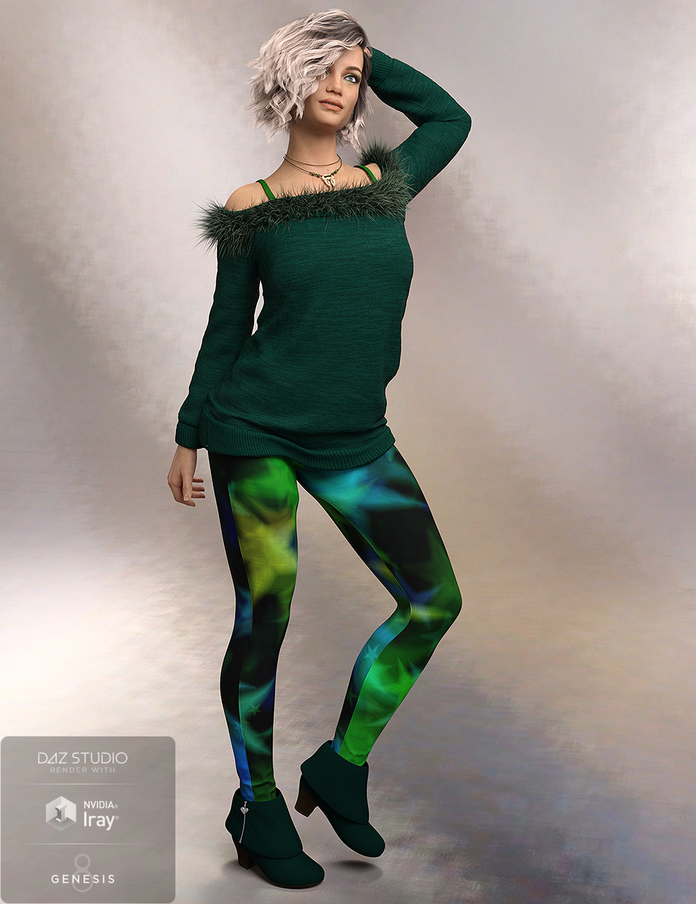 Cozy Sweater Outfit Textures by: Ryverthorn, 3D Models by Daz 3D