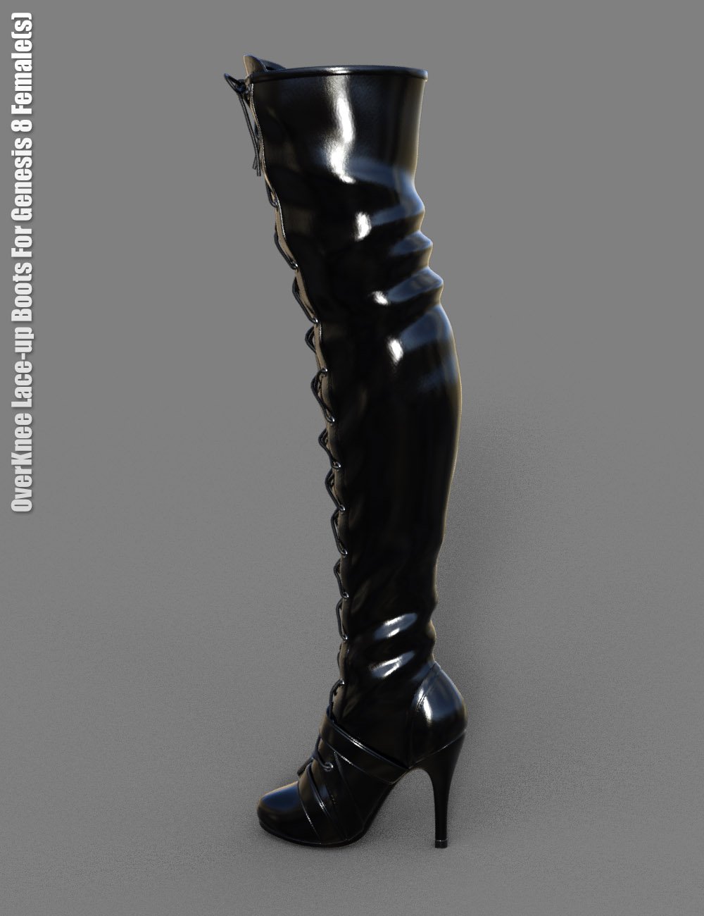 OverKnee Lace-Up Boots for Genesis 8 Female(s) | Daz 3D