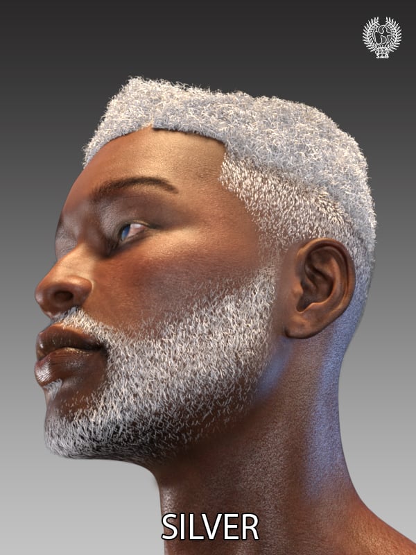 Top Fade Hair and Beard for Genesis 8 Male(s) by: SamSil, 3D Models by Daz 3D
