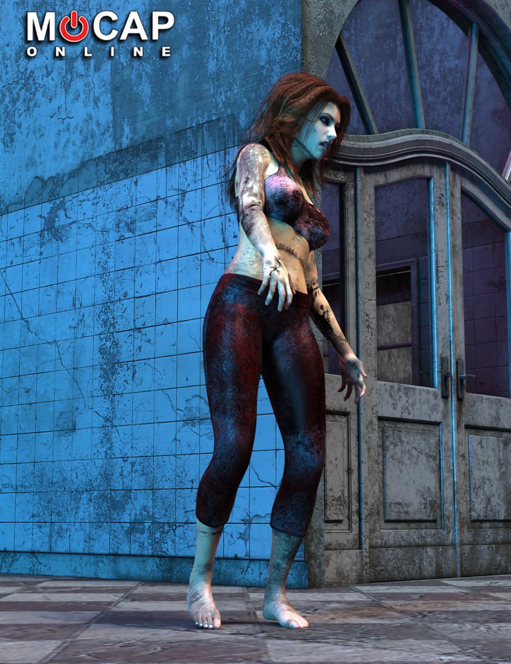 Zombie Animation Collection P1 - Victoria 8 by: Mocap Online, 3D Models by Daz 3D