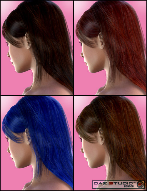 Glamour Hair Elegance by: Firebirdz, 3D Models by Daz 3D