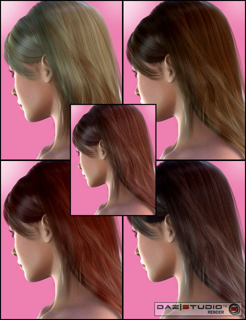 Glamour Hair Elegance by: Firebirdz, 3D Models by Daz 3D