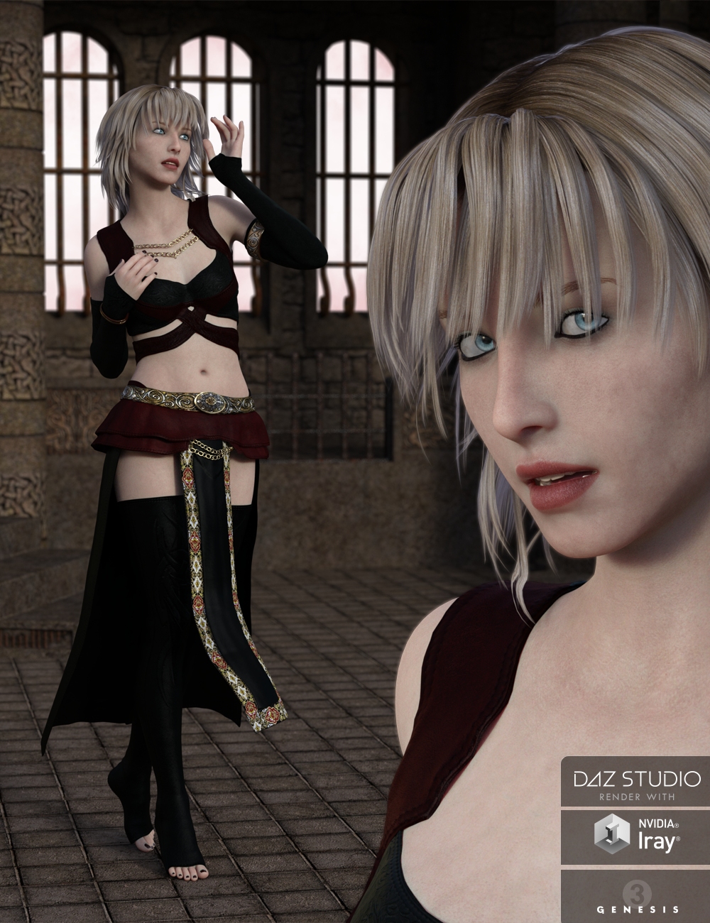 AQ Freya for Genesis 3 & 8 Female by: Aquarius, 3D Models by Daz 3D