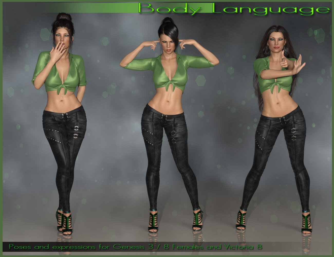 Body Language - Poses and Expressions for Genesis 3 and 8 Female(s) Body Language - Poses and Expressions for Genesis 3 and 8 Female(s) by: ilona, 3D Models by Daz 3D