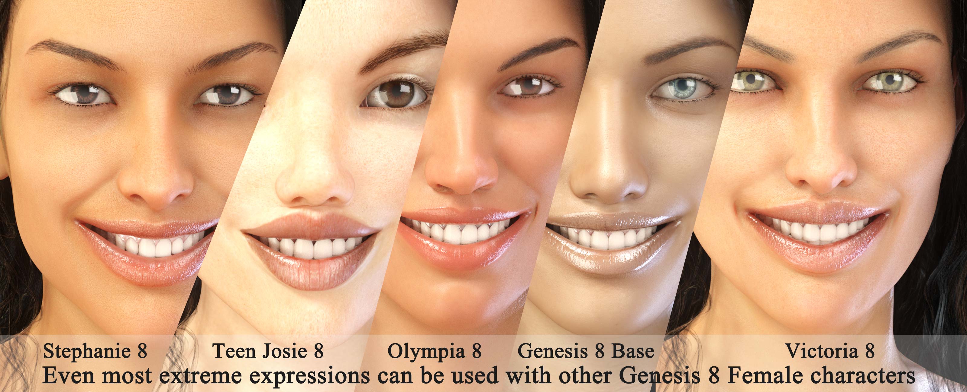 Big Expressive Pack for Genesis 8 Female Big Expressive Pack for Genesis 8 Female by: Neikdian, 3D Models by Daz 3D
