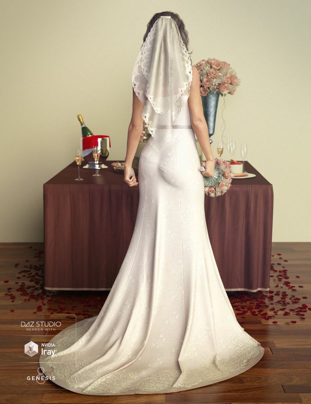 The Bride Wedding Gown for Genesis 8 Female(s) The Bride Wedding Gown for Genesis 8 Female(s) by: Barbara BrundonDirtyFairyUmblefugly, 3D Models by Daz 3D