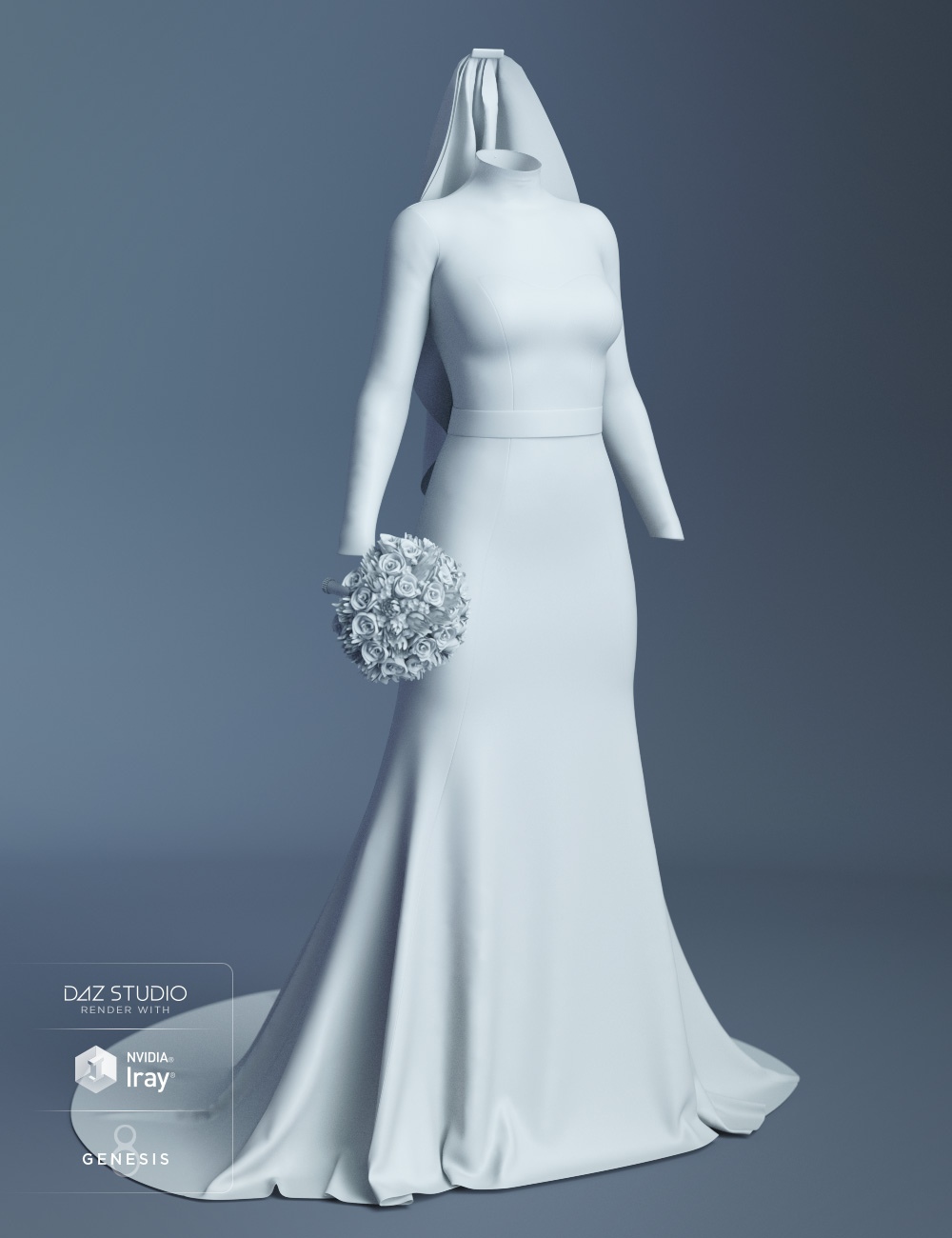 The Bride Wedding Gown for Genesis 8 Female(s) by: Barbara BrundonDirtyFairyUmblefugly, 3D Models by Daz 3D
