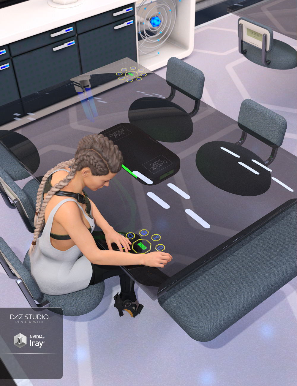 Hover Furniture by: Code 66, 3D Models by Daz 3D