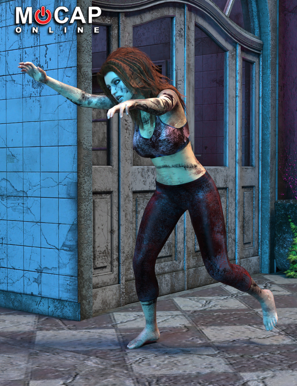 Zombie Animation Collection P2 - Victoria 8 by: Mocap Online, 3D Models by Daz 3D
