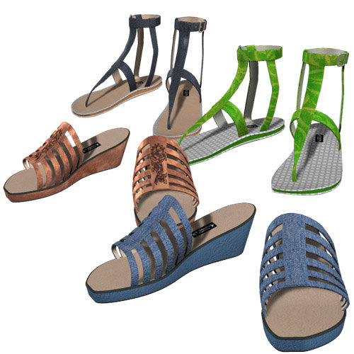 V4 Shoe Pack 1 by: , 3D Models by Daz 3D