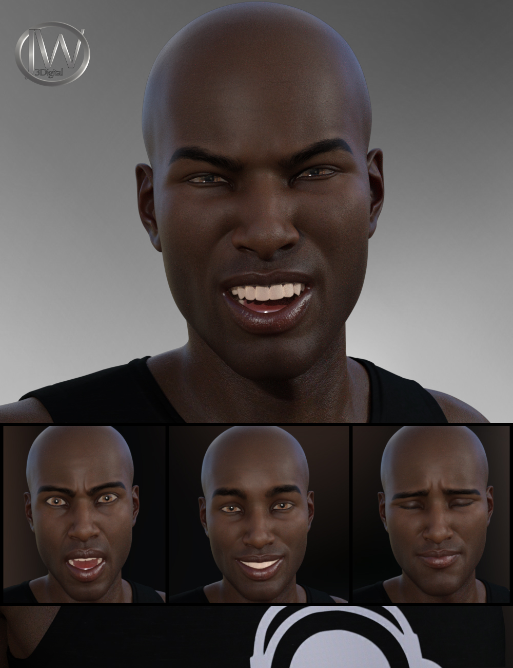 The Strongest Man - Expressions for Darius 8 by: JWolf, 3D Models by Daz 3D