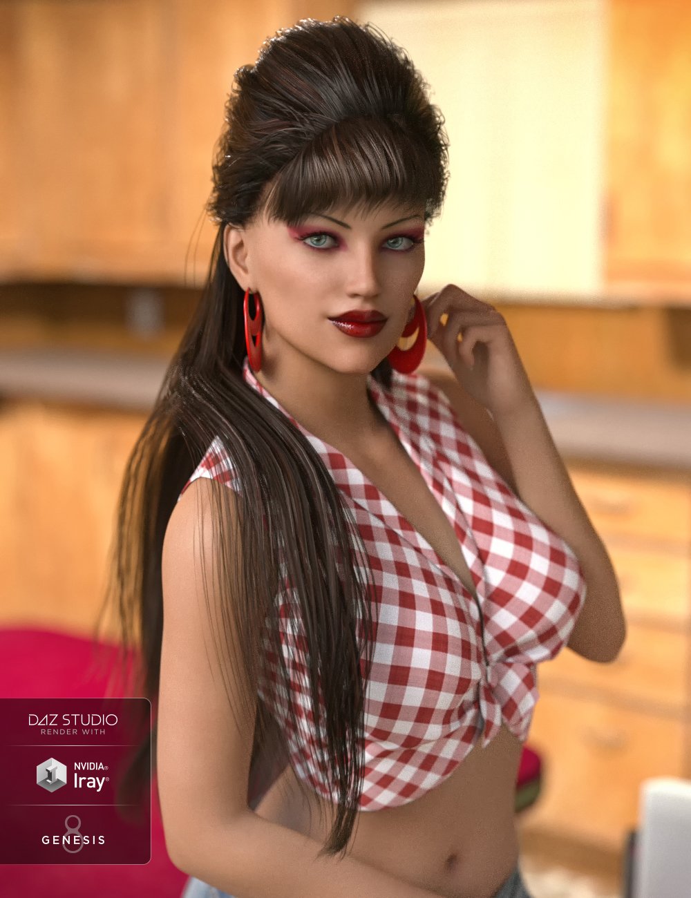 Bump It Hair for Genesis 3 and 8 Female(s) by: goldtassel, 3D Models by Daz 3D