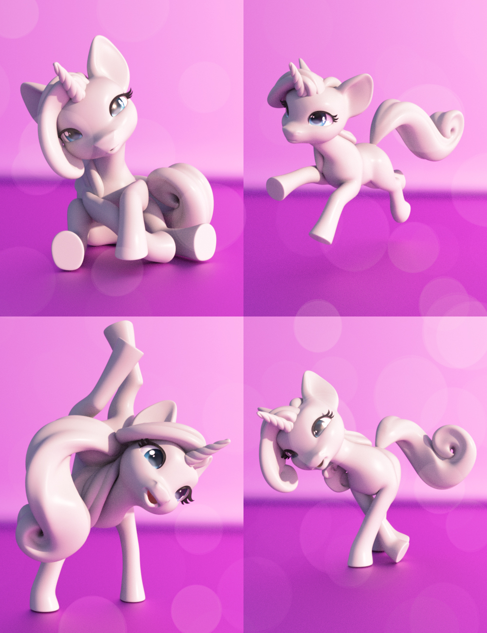 Precious Adventures Poses for Precious Unicorn by: FeralFey, 3D Models by Daz 3D