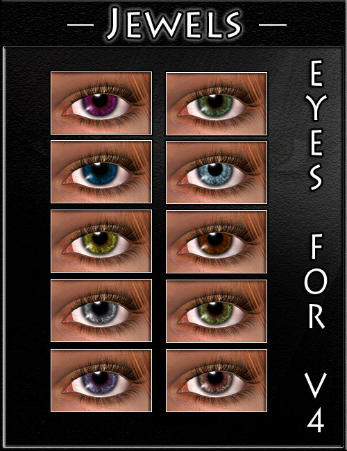 Jewels - Eyes for V4 by: Valea, 3D Models by Daz 3D