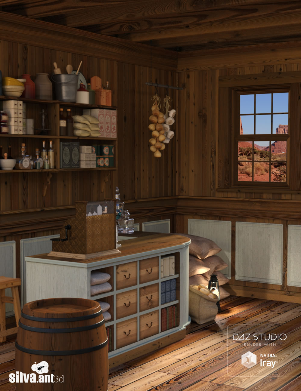 Pioneer Trading Post by: SilvaAnt3d, 3D Models by Daz 3D
