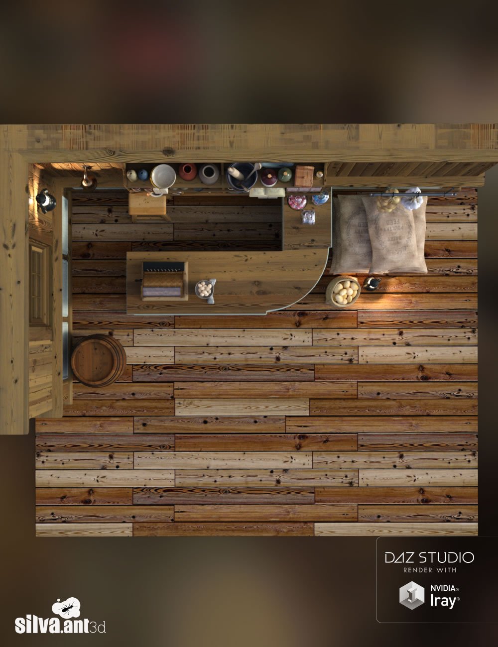 Pioneer Trading Post Pioneer Trading Post by: SilvaAnt3d, 3D Models by Daz 3D