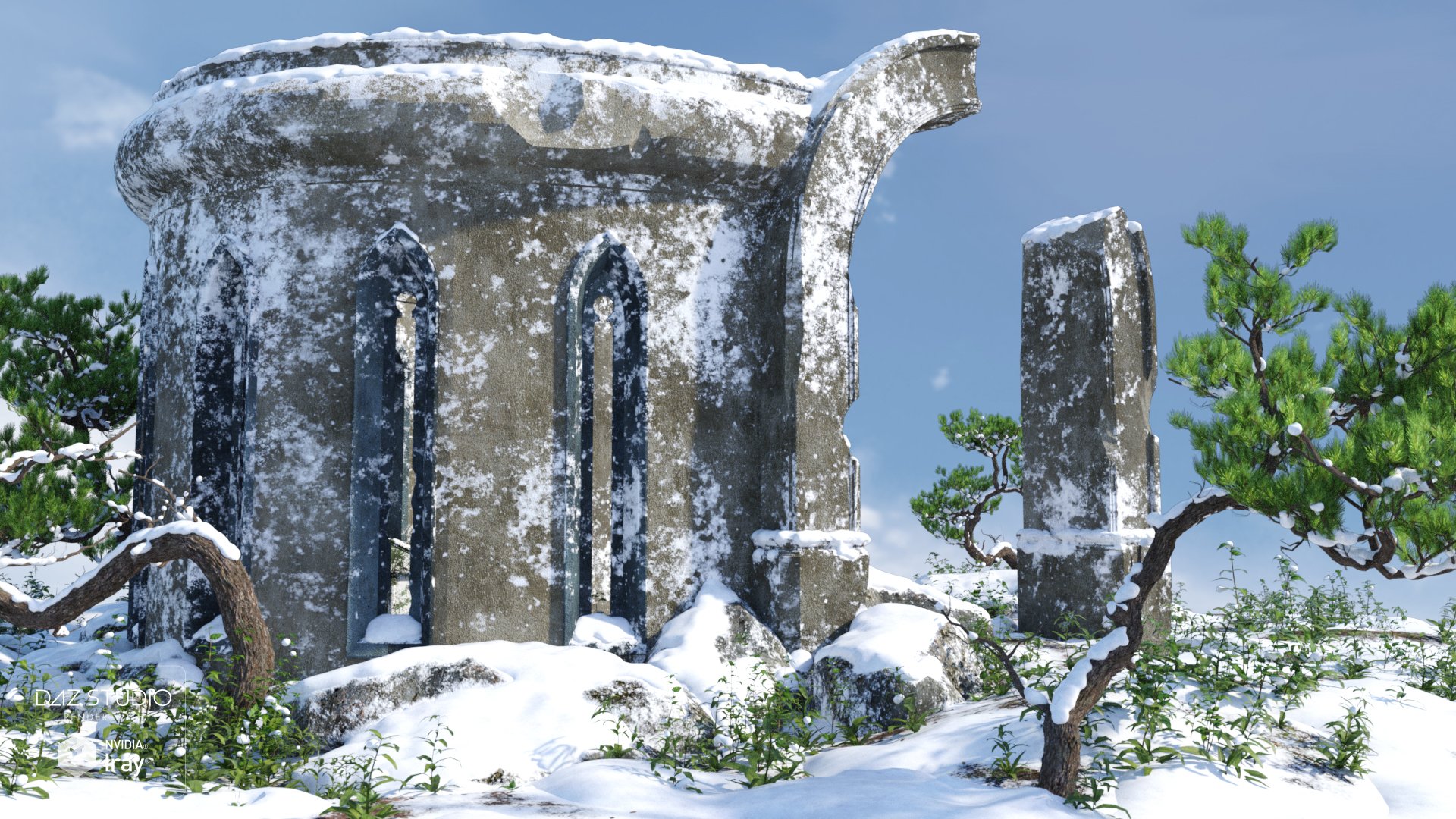 Ruins - The First Snow Ruins - The First Snow by: PeanterraAndrey Pestryakov, 3D Models by Daz 3D