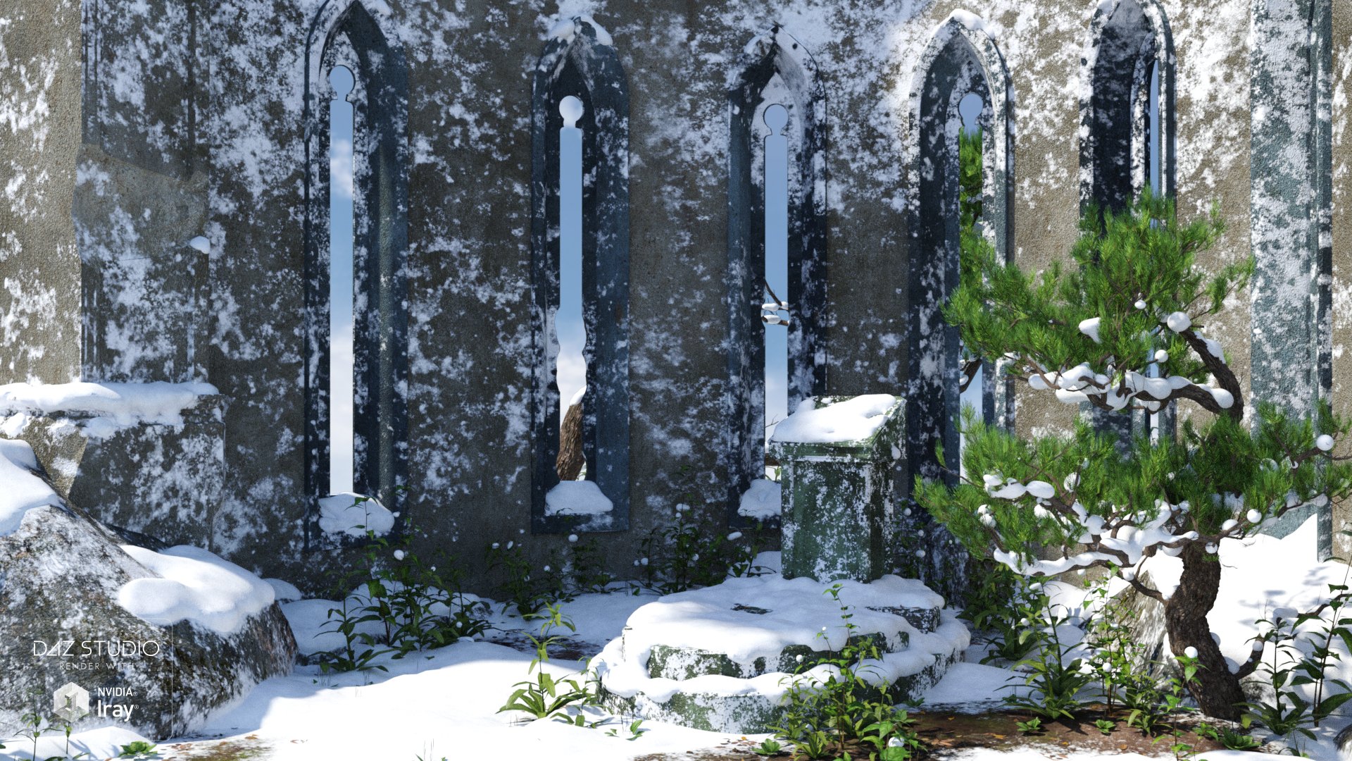 Ruins - The First Snow Ruins - The First Snow by: PeanterraAndrey Pestryakov, 3D Models by Daz 3D