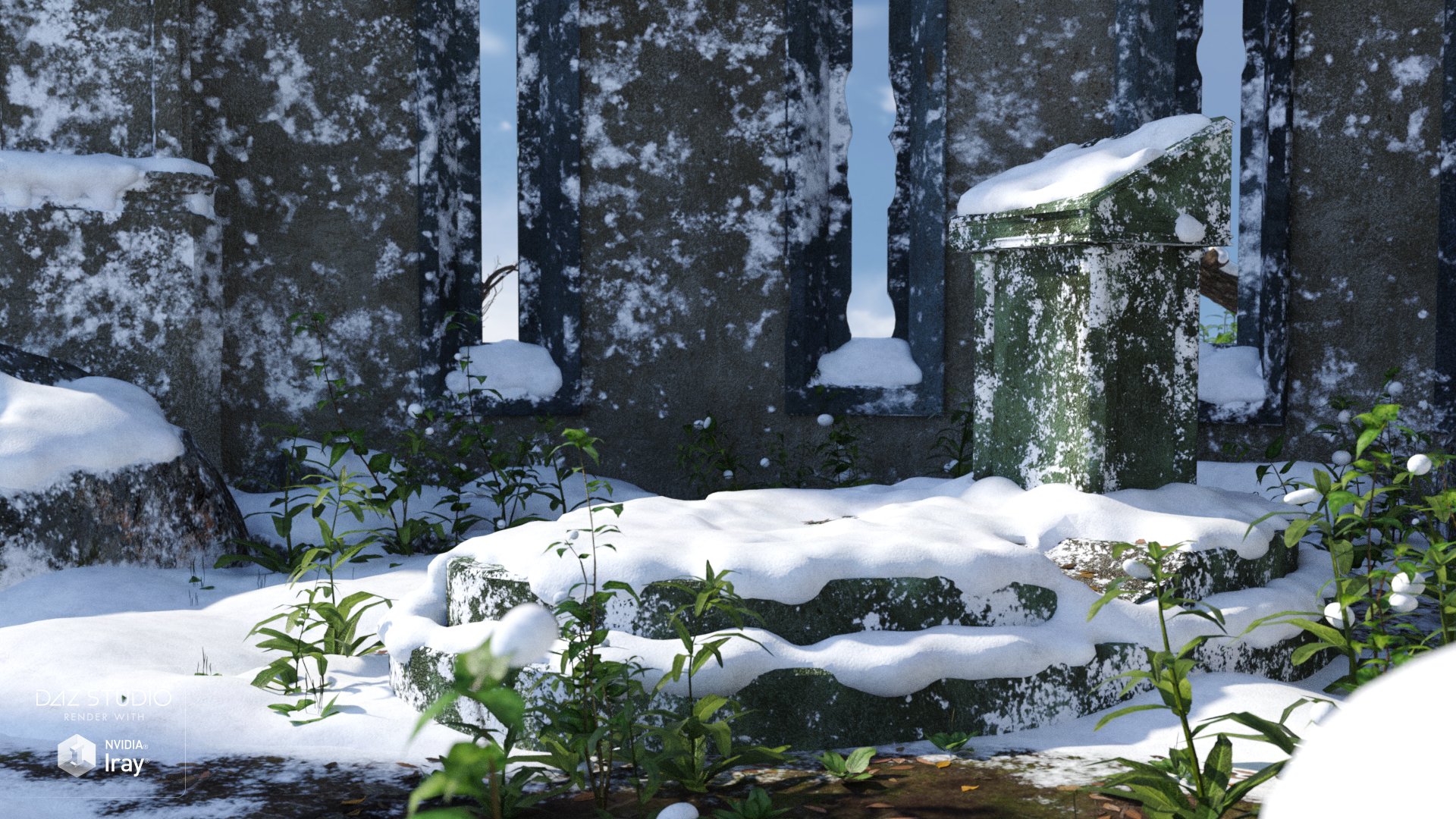Ruins - The First Snow by: PeanterraAndrey Pestryakov, 3D Models by Daz 3D